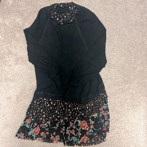 Free people floral sweater dress size S